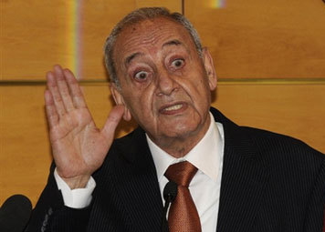 Former warlord Nabih Berri who remains Lebanon’s speaker Speaker of parliament Parliament since 1992