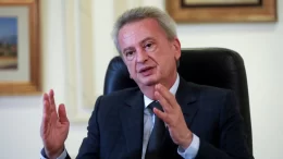 Lebanon's Central Bank Governor Riad Salameh speaks during an interview for Reuters Next conference, in Beirut, Lebanon November 23, 2021. REUTERS/Mohamed Azakir